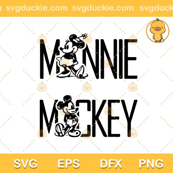 Minnie and Mickey Mouse SVG, Family Trip SVG, Bundle  SVG DXF EPS PNG