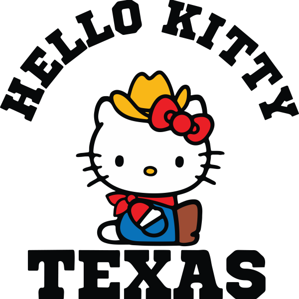 Hello Kitty Taxas SVG, Hello Kitty Cute SVG, Hello Kitty 2022 SVG DXF EPS PNG