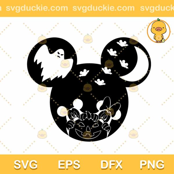 Mickey Mouse and Ghosts SVG