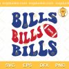Bills SVG, Bills Football SVG, Bills Buffalo Football Wavy Stacked SVG DXF EPS PNG
