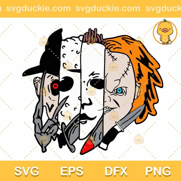 Horror Friends Face Halloween SVG