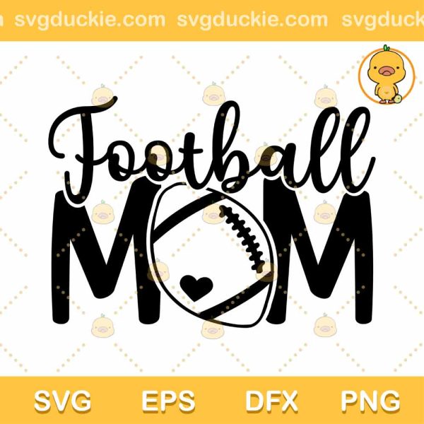 Football Mom Black SVG, Football Mom SVG, Football Cute SVG PNG DXF EPS