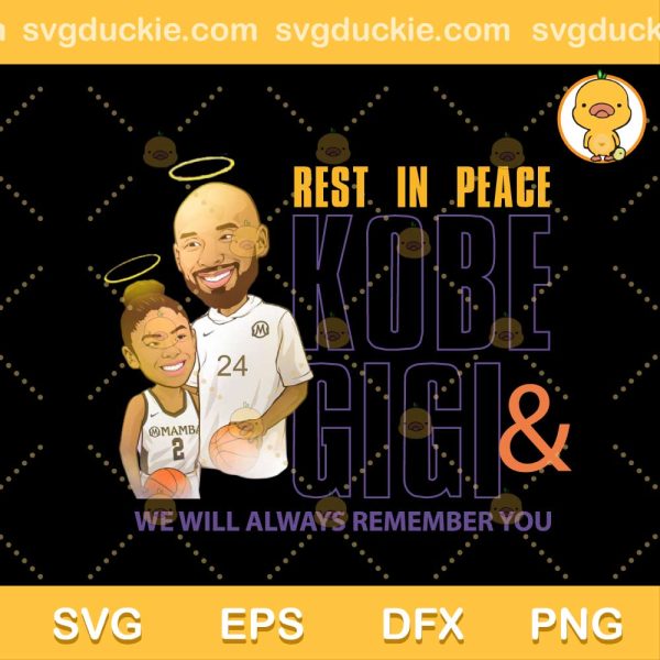 RIP Kobe Gigi SVG, Kobe And Gianna SVG, Kobe Bryant Basketball SVG PNG EPS DXF