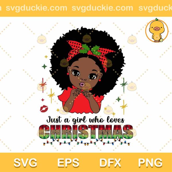 African American Christmas SVG, Christmas black girl SVG, Afro Christmas SVG PNG EPS DXF
