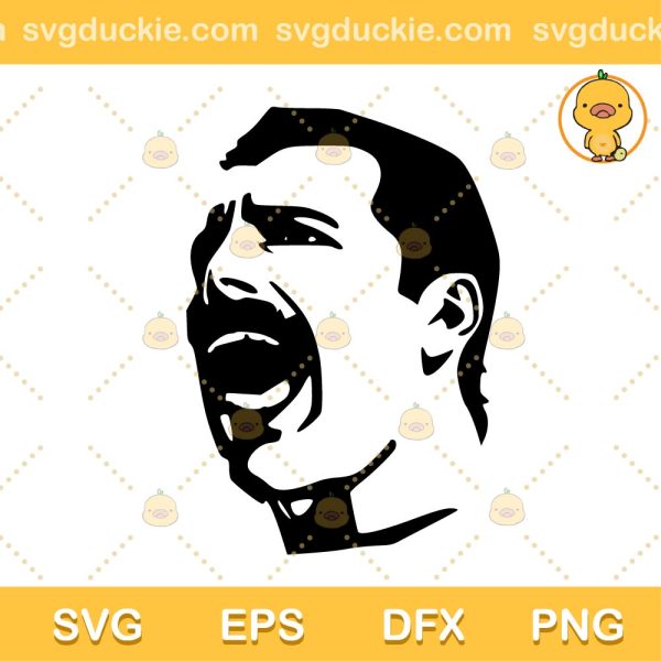 Freddie Mercury Face SVG, Freddie Mercury Rock Queen SVG, Freddie Mercury SVG PNG EPS DXF