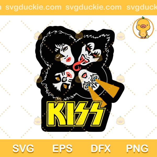Kiss Rock Band Cute SVG, Kiss American Rock Band SVG, Kiss Rock Band SVG PNG EPS DXF