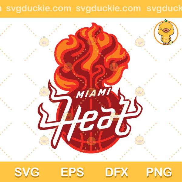Miami Heat SVG, Miami Heat Basketball SVG, Logo Miami Heat Basketball Design SVG PNG EPS DXF