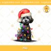 Poodle Christmas Tree Lights PNG, Poodle Christmas PNG, Christmas Sublimation Design PNG