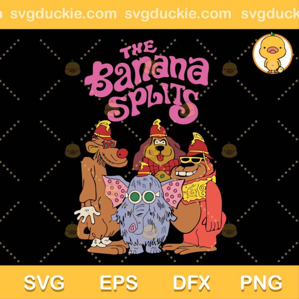 The Banana Splits SVG, Banana SVG, Distressed Vintage Style Banana Splits SVG PNG EPS DXF