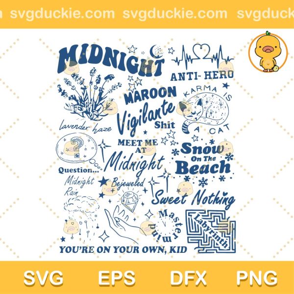 Taylor Swift Meet Me At Midnight SVG, Taylor Swift Midnight SVG, Albums Taylor Swift SVG PNG EPS DXF