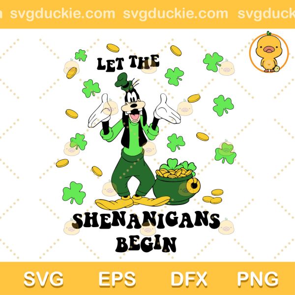 Let The Shenanigans Begin Pluto SVG, Pluto St Patrick Day SVG, Disney St Patrick Day SVG PNG EPS DXF
