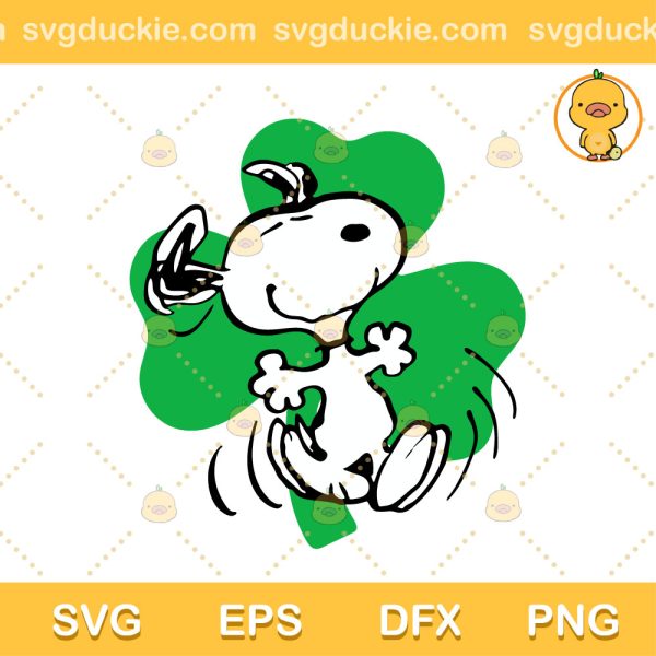 Peanuts Dancing Snoopy SVG, St Patricks Day Snoopy SVG, Dancing Snoopy SVG PNG EPS DXF