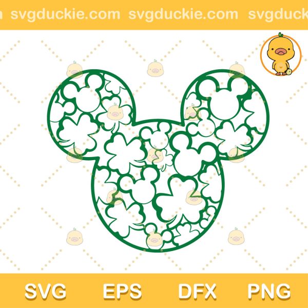 Saint Patricks Day Mickey Mouse SVG, Mickey Mouse Patricks Day SVG, Mickey Patrick Day SVG PNG EPS DXF