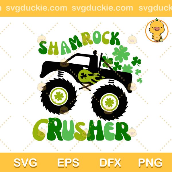 Shamrock Crusher SVG, Shamrock Monster Truck SVG, St Patrick day SVG PNG EPS DXF