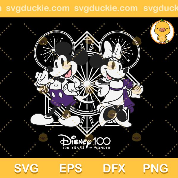 100 Years of Wonder Mickey and Minnie SVG, Mickey and Minnie SVG, Disney 100th Anniversary SVG PNG EPS DXF