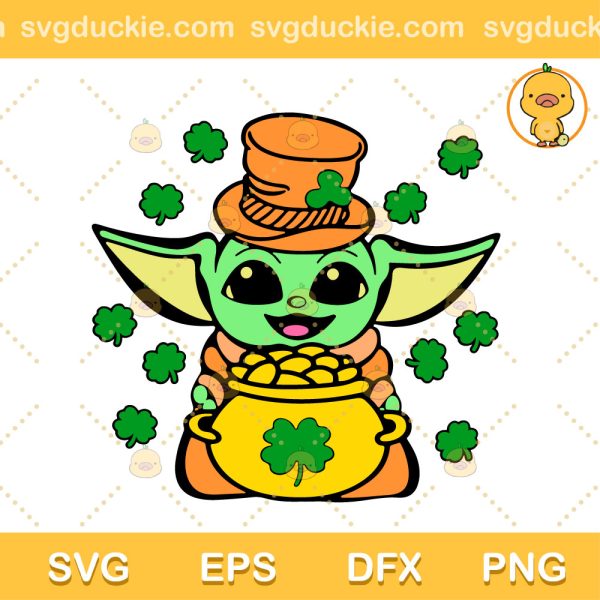 Baby Yoda Saint Patrick SVG, Saint Patrick For Kids SVG, Mandalorian This is the Way Star Wars SVG PNG EPS DXF