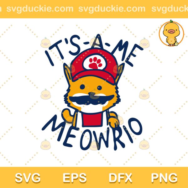 It's A Me Meowrio SVG, Cat SVG, Mario Cat SVG PNG EPS DXF