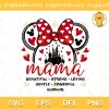 Mama Heart Minnie Mouse SVG, Disney Head Mama SVG, Minnie Mouse Head Mama SVG PNG EPS DXF
