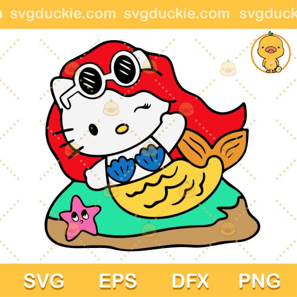 Manana Sera Bonito Hello Kitty SVG, Hello Kitty Mermaid SVG, Hello Kitty SVG PNG EPS DXF