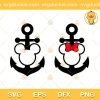 Anchor Mickey Minnie Head SVG, Mickey Mouse Anchor Bundle SVG, Mickey Summer SVG PNG EPS DXF