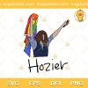 Hozier Concert Pride Flag SVG, Singer Hozier SVG, Singer Hozier Holding The Rainbow Flag SVG PNG EPS DXF