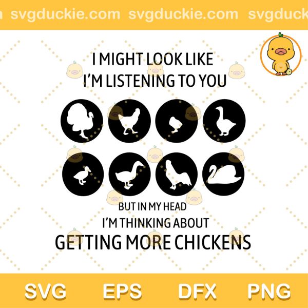 I Might Look Like SVG, I Might Look Like I'm Listening To You But In My Head SVG, Animal SVG PNG EPS DXF