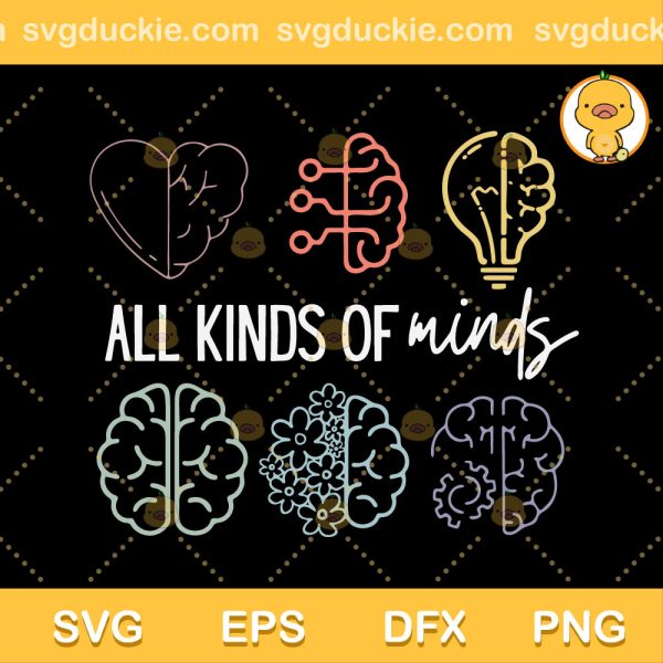 Minds of All Kind Neurodiversity SVG, Autism Awareness SVG, Autism SVG PNG EPS DXF