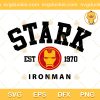 Stark Parker Hero Logos SVG, Stark Est 1970 Iron Man SVG, Iron Man Marvel Cinema SVG PNG EPS DXF