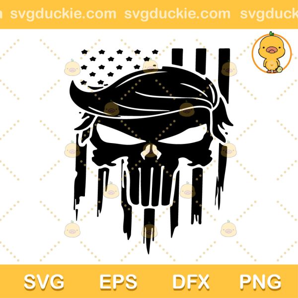 Trump Punisher SVG, Trump 2024 SVG, Trump Punisher Skull SVG PNG EPS DXF