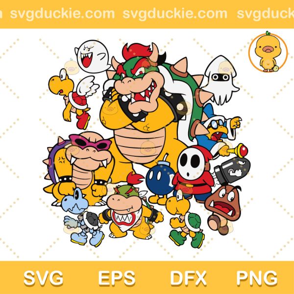 Cute Nintendo Super Mario Character SVG, Super Mario SVG, Cute Nintendo SVG PNG EPS DXF