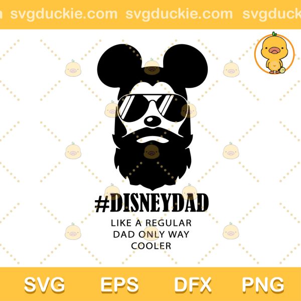 Disney Dad Bearded SVG, Disney Happy Fathers Day SVG, Disney Dad SVG PNG EPS DXF