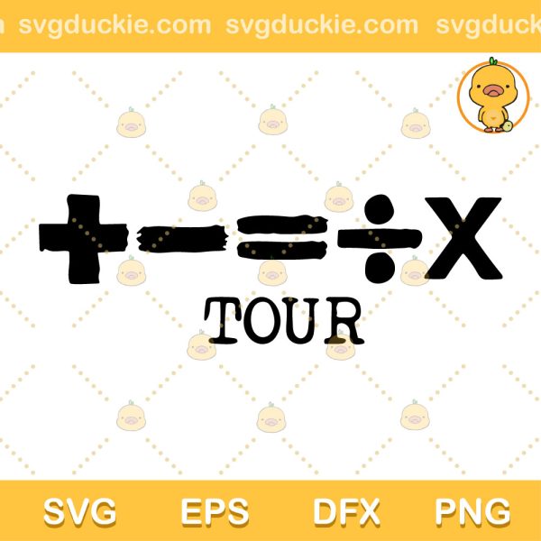 Ed Sheeran Mathematics Tour SVG, Mathematics Tour Black SVG, Ed Sheeran Singer SVG PNG EPS DXF