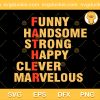 Father Word Matching Happy Fathers Day SVG, Funny Handsome Strong Happy Clever Marvelous SVG, Happy Fathers Day SVG PNG EPS DXF