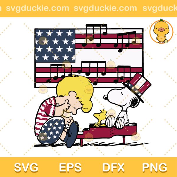 Patriotic Snoopy and Woodstock 4th Of July SVG, Independence Day SVG, Snoopy 4th Of July SVG PNG EPS DXF