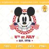 Disney 4th Of July Retro Mickey Head SVG, Disney Happy 4th Of July SVG, Mickey Happy Independence Day America SVG PNG EPS DXF