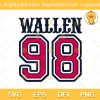 Youth Wallen Braves 98 Country Music SVG, Wallen 98 SVG, 98 Braves Song SVG PNG EPS DXF
