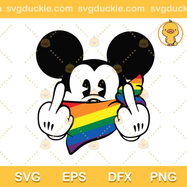 Disney LGBT Pride Mickey SVG, Funny Mouse LBGT SVG, LBGT Month 2023 SVG PNG EPS DXF