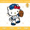 Hello Kitty LA Baseball Dodgers SVG, Hello Kitty Baseball SVG, Hello Kitty Throw Baseball SVG PNG EPS DXF