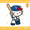 Hello Kitty Vector LA Baseball Dodgers SVG, Hello Kitty LA Baseball Dodgers Team SVG, Hello Kitty Sports SVG PNG EPS DXF