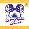 Mouse American Babe SVG, Minnie Mouse Castle America Babe SVG, Disney Happy 4th Of July SVG PNG EPS DXF