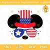 Mouse USA Patriotic SVG, Mickey Mouse Sunglasses With American Flag SVG, Disney Mickey Love America SVG PNG EPS DXF