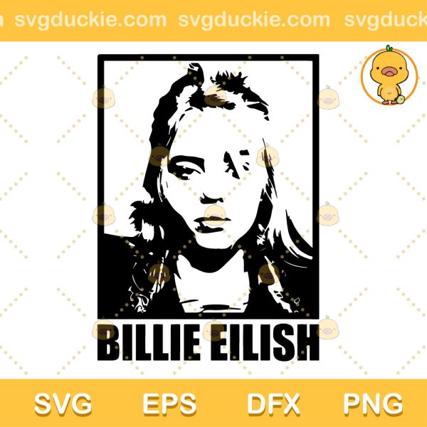 Billie Eilish Silhouette SVG, Billie Eilish Singer SVG, Design For Fans Of Singer Billie Eilish SVG PNG EPS DXF