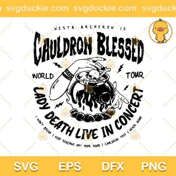 Cauldron Blessed Tour SVG, Lady Death Live In Concert SVG, Nesta Archeron SVG PNG EPS DXF