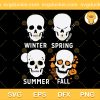 Four Seasons Skull SVG, Halloween Seasons Skull SVG, Fall Autumn Skull SVG PNG EPS DXF