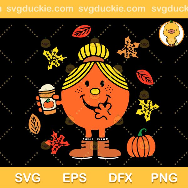 Little Miss Pumpkin Spice SVG, Little Miss Halloween SVG, Cute Little Miss Pumpkin SVG PNG EPS DXF