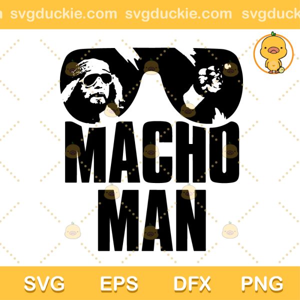 Macho Man Randy Savage Old School SVG, Randy Savage SVG, Wrap Macho Man SVG PNG EPS DXF