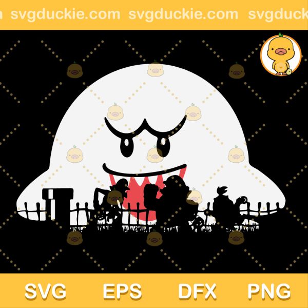 Mario Boo Ghost SVG, Boo Mario SVG, Cute Ghost SVG PNG EPS DXF