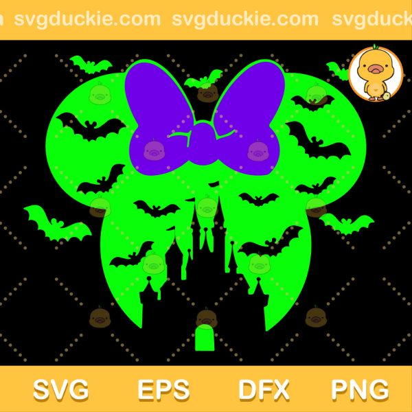 Minnie Mouse Not So Scary Halloween SVG, Face Minnie Mouse Halloween SVG, Disney Halloween SVG PNG EPS DXF