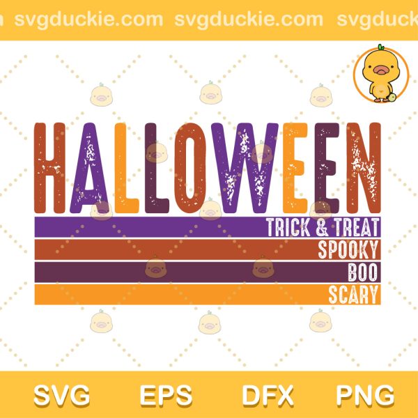 Retro Halloween SVG, Halloween Trick & Treat SVG, Design For Halloween 2023 SVG PNG EPS DXF