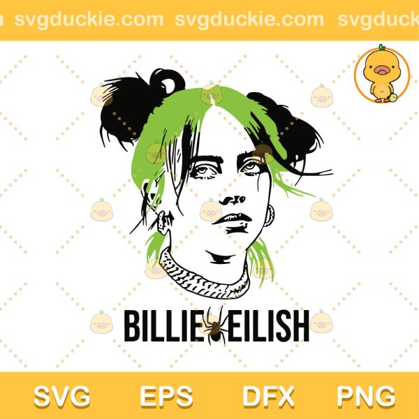 Billie Eilish Singer SVG, Billie Eilish The Face SVG, Billie Eilish SVG PNG EPS DXF